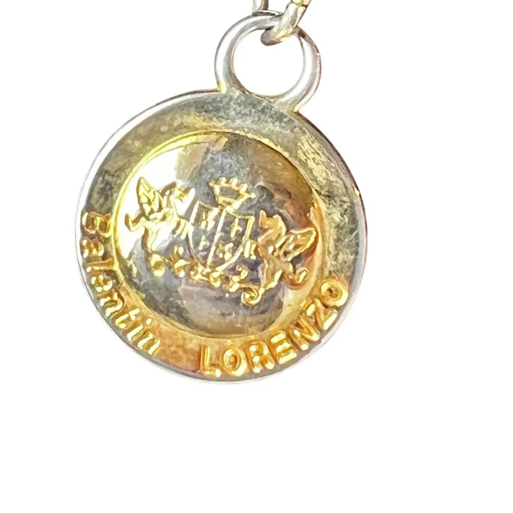 Balentin Lorenzo Handwoven Leather  Tote Bag With Logo Accents & Long Handles - Picture 5 of 13